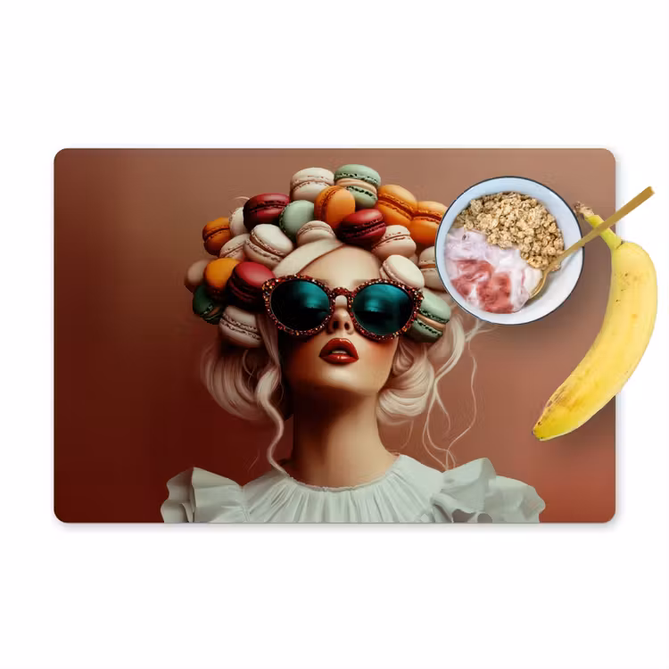 Salvamanteles - Mujer - Macarons - Gafas — 1