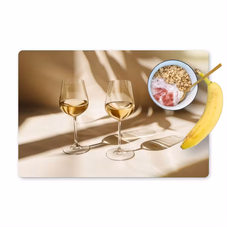 Salvamanteles - Vino - Copas de vino - Blanco — 1