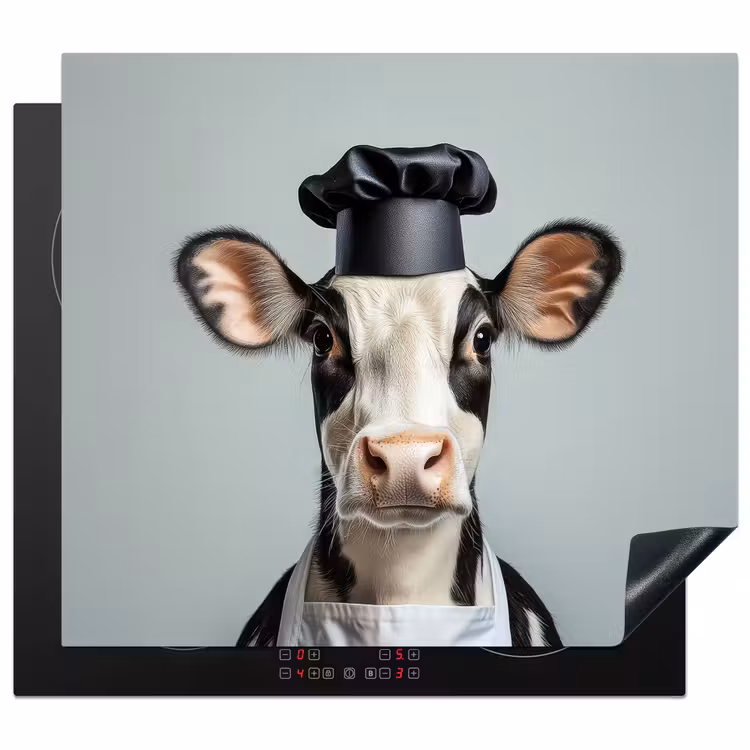 Protector de inducción - Vaca - Negro - Blanco - Cocinero — 1