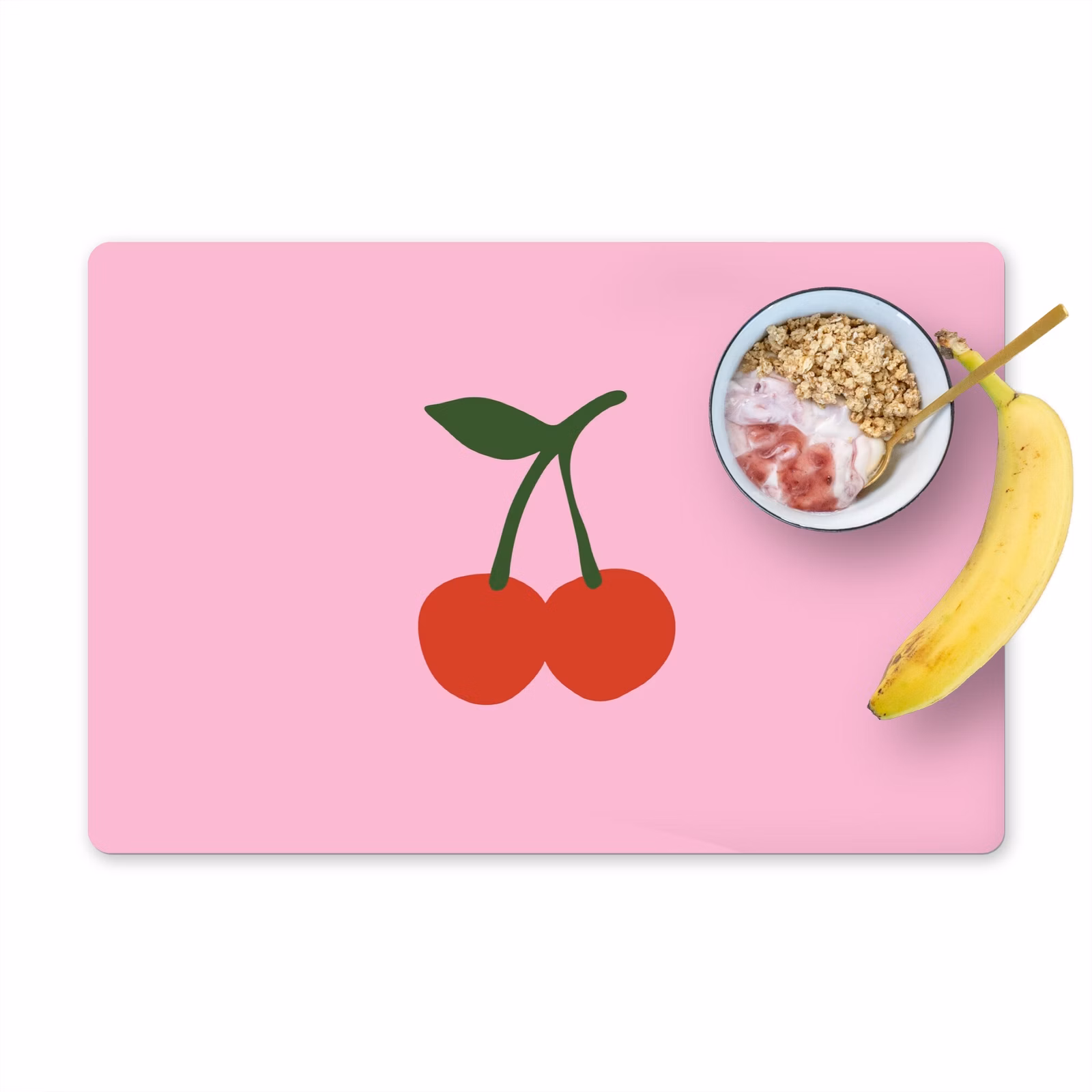 Salvamanteles - Cerezas - Rosa - Ilustración — 1