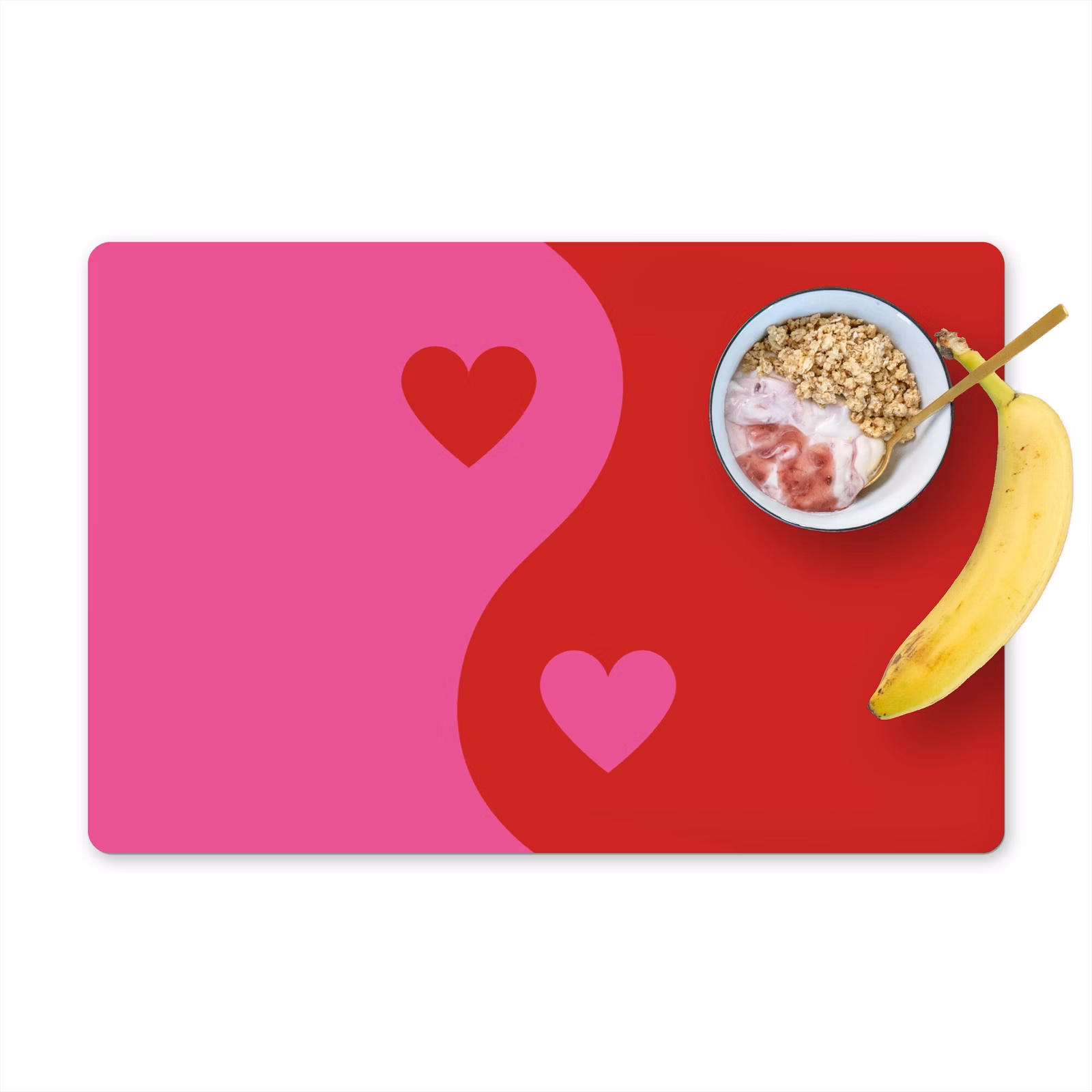 Salvamanteles - Minimalista - Rojo - Rosa - Corazones — 1