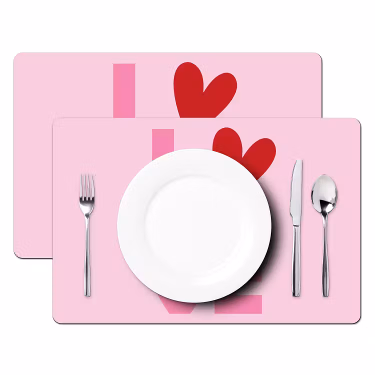Salvamanteles - Amor - Rosa - Corazón - San Valentín — 2