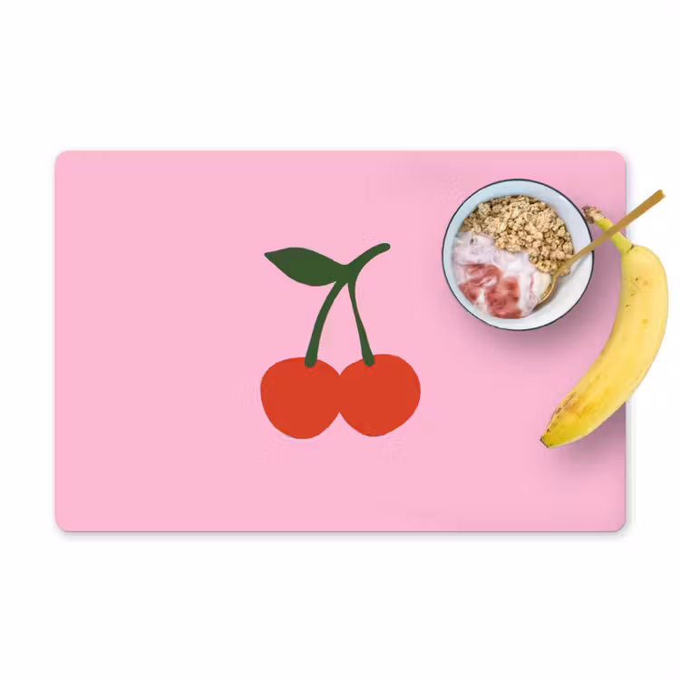 Salvamanteles - Cerezas - Rosa - Ilustración — 1