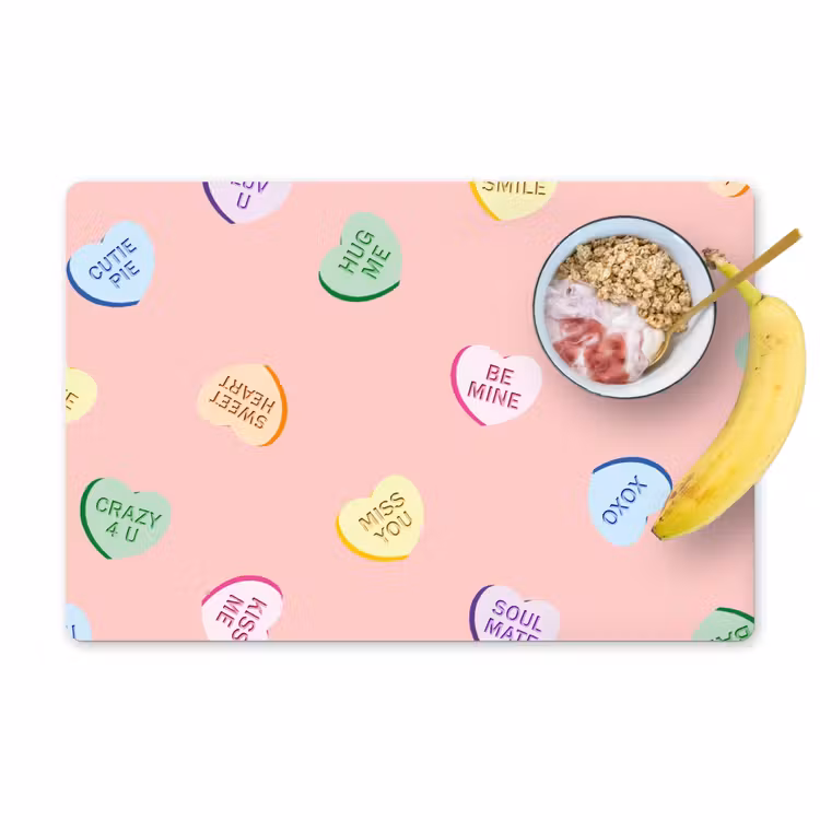 Salvamanteles - Corazón - Caramelo - Pastel - Texto — 1