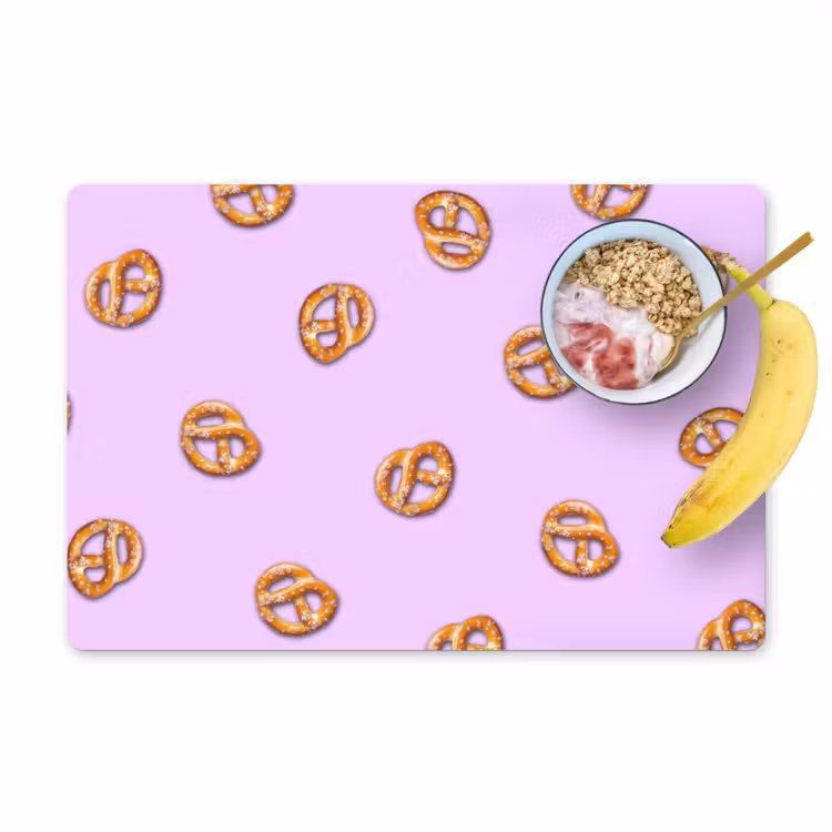 Salvamanteles - Pretzels - Alimentación - Morado — 1
