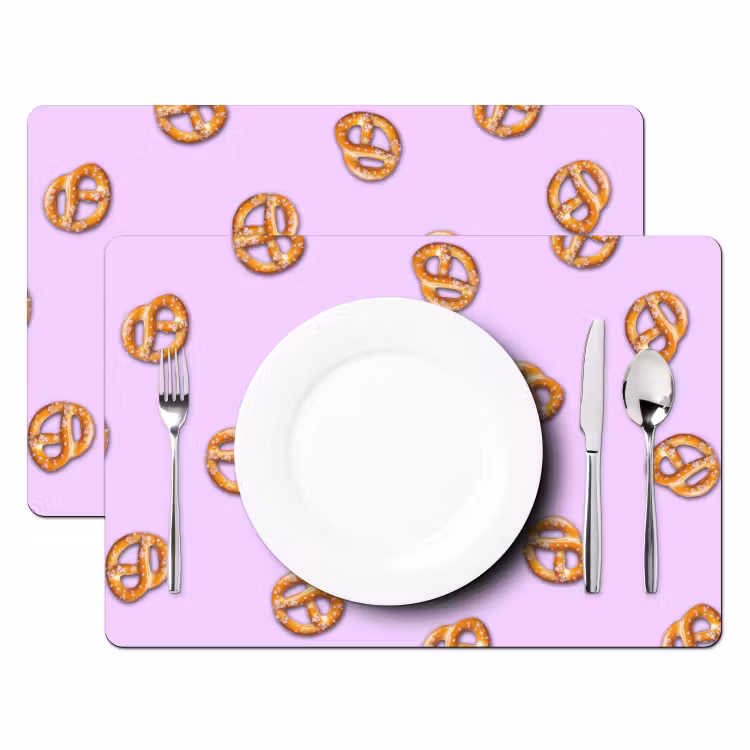 Salvamanteles - Pretzels - Alimentación - Morado — 2
