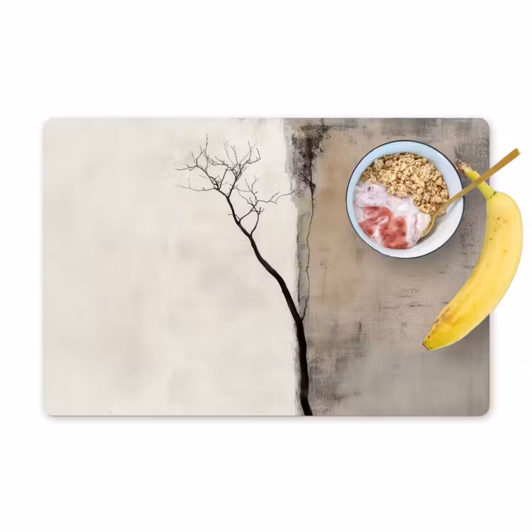 Salvamanteles - Wabi sabi - Planta - Beige — 1