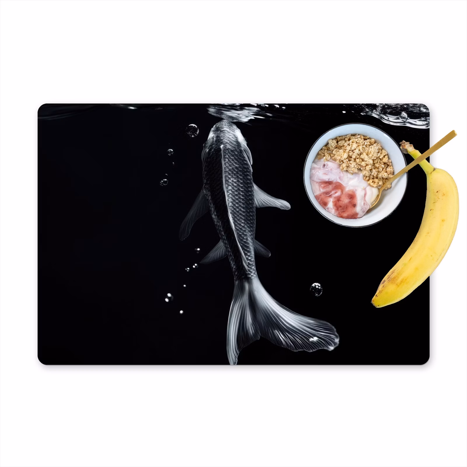 Vinilo para manteles individuales - Koi - Pez - Agua - Negro — 1