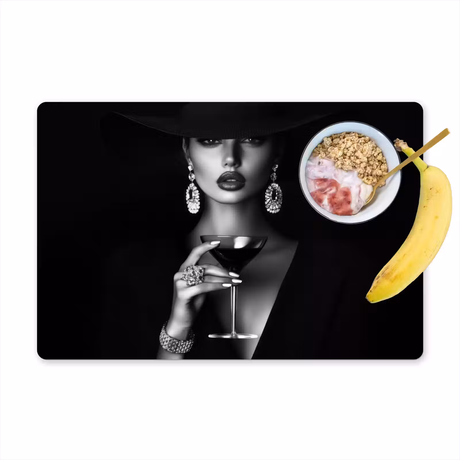 Vinilo para manteles individuales - Mujer - Cóctel - Chic — 1