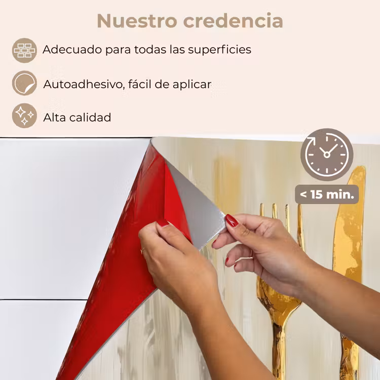 Salpicaderos de cocina - Pintura - Oro - Cubiertos — 4
