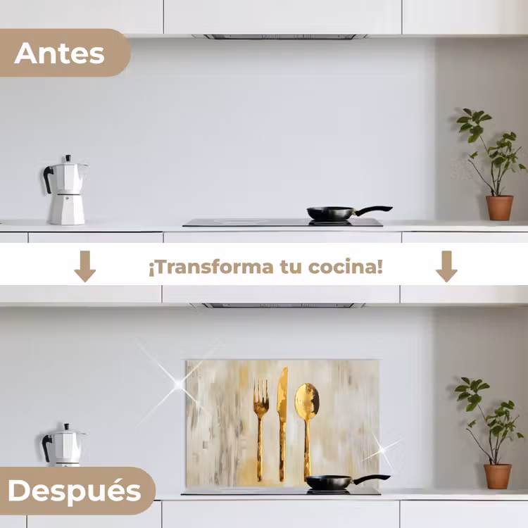 Salpicaderos de cocina - Pintura - Oro - Cubiertos — 7