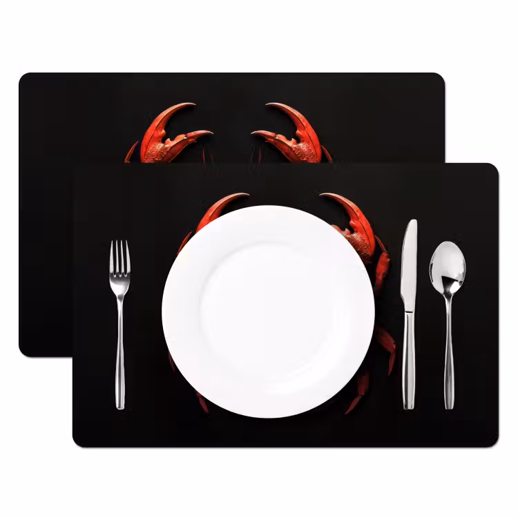Vinilo para manteles individuales - Cangrejo - Rojo - Pescado - Crustáceos — 2