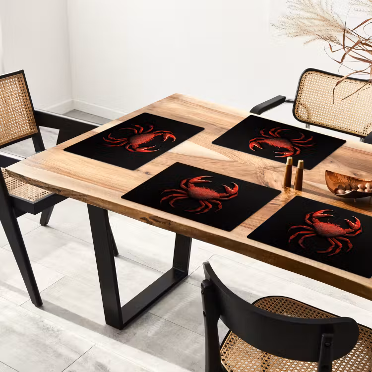 Vinilo para manteles individuales - Cangrejo - Rojo - Pescado - Crustáceos — 4
