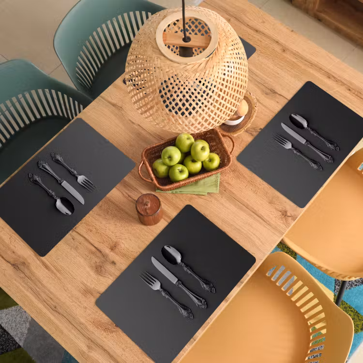 Vinilo para manteles individuales - Cubiertos - Negro — 3