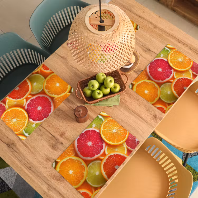 Vinilo para manteles individuales - Fruta - Colorido - Primer plano — 3