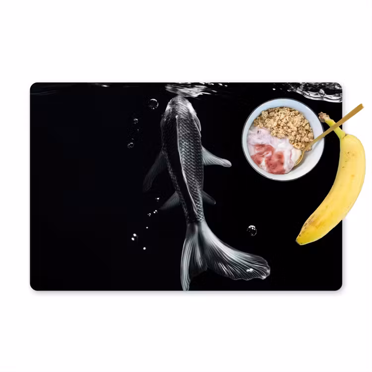 Vinilo para manteles individuales - Koi - Pez - Agua - Negro — 1