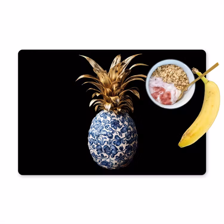 Salvamanteles - Piña - Flor - Oro - Delftware — 1