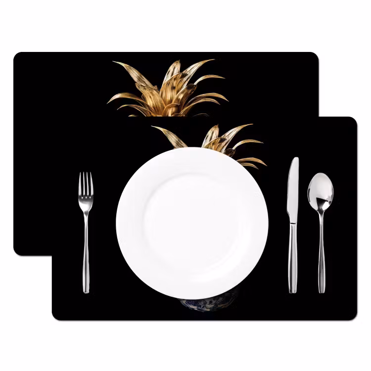 Salvamanteles - Piña - Flor - Oro - Delftware — 2