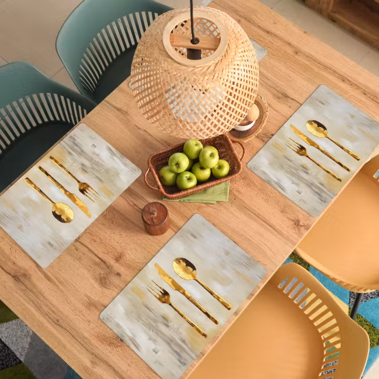 Vinilo para manteles individuales - Pintura - Oro - Cubiertos — 3