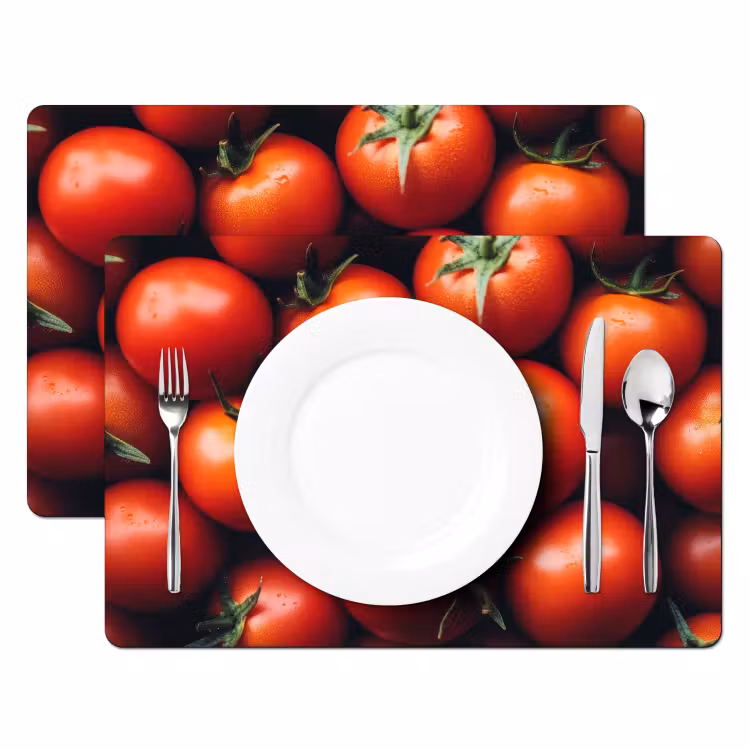 Vinilo para manteles individuales - Verduras - Rojas - Tomates — 2