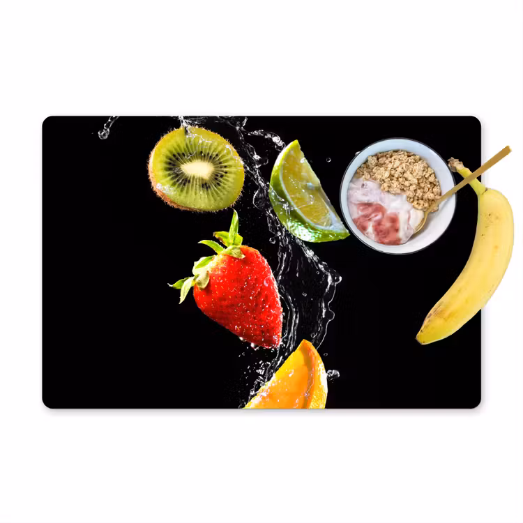 Vinilo para manteles individuales - Danza de las gotas de fruta — 1