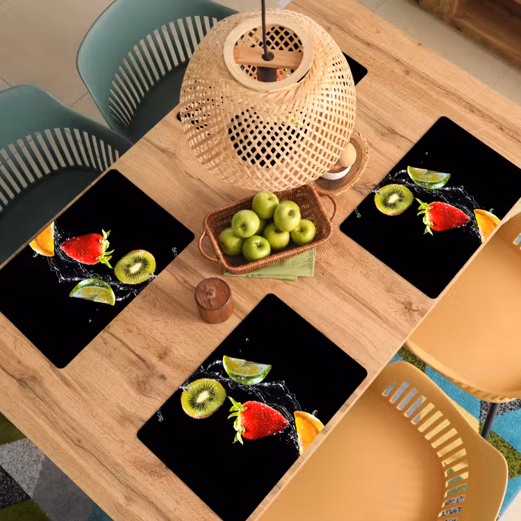 Vinilo para manteles individuales - Danza de las gotas de fruta — 3