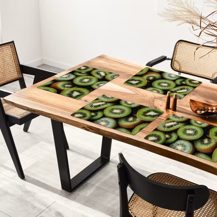 Vinilo para manteles individuales - Kiwi - Fruta - Verde — 4
