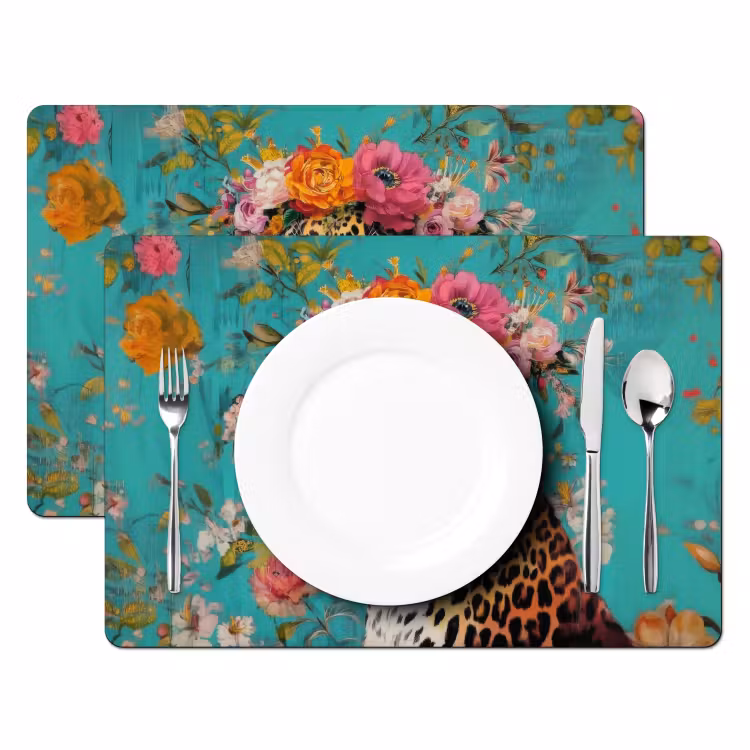 Salvamanteles - Leopardo - Flores - Corona — 2