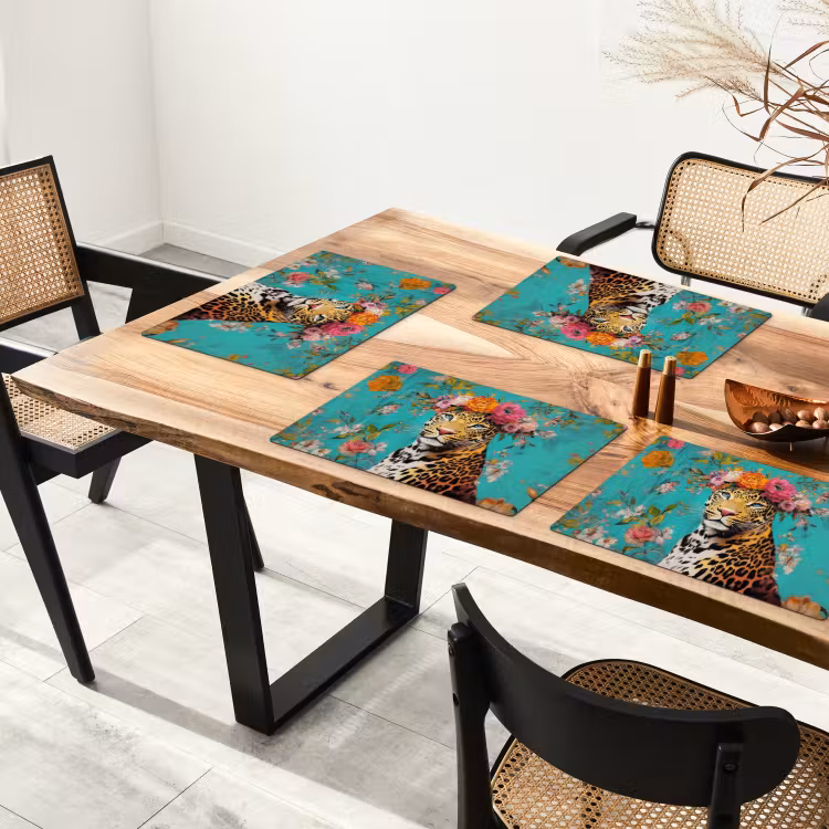 Salvamanteles - Leopardo - Flores - Corona — 4