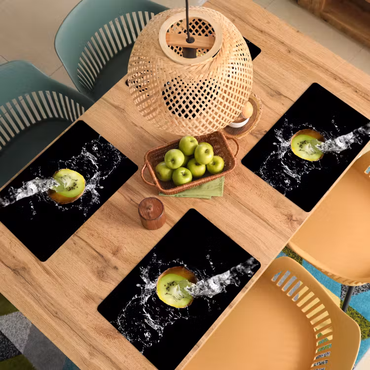 Vinilo para manteles individuales - Obra de arte Kiwi en el agua — 3
