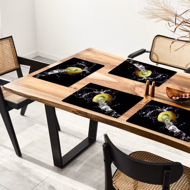 Vinilo para manteles individuales - Obra de arte Kiwi en el agua — 4