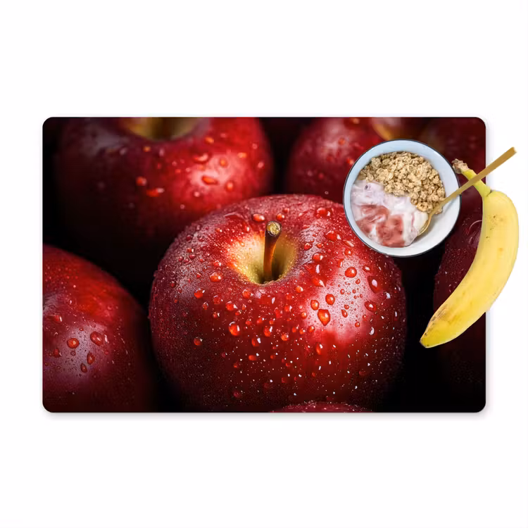 Vinilo para manteles individuales - Rojo - Manzanas - Frutas — 1