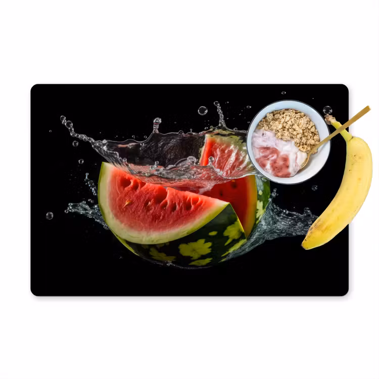 Vinilo para manteles individuales - Sandía - Negra - Agua - Fruta - Melón — 1
