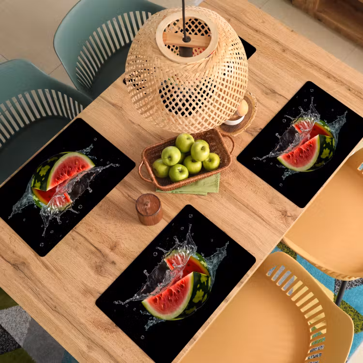 Vinilo para manteles individuales - Sandía - Negra - Agua - Fruta - Melón — 3
