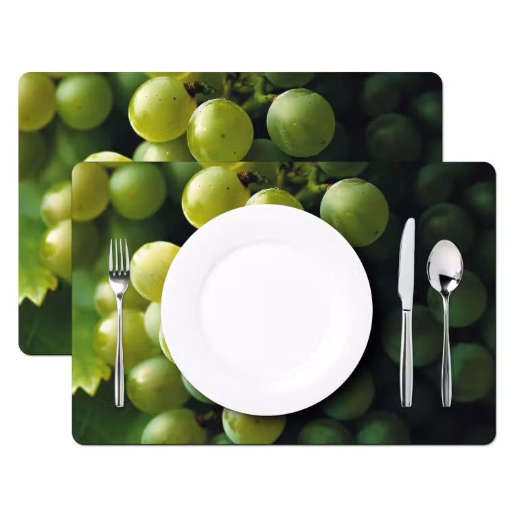 Vinilo para manteles individuales - Uvas - Racimo - Verde — 2