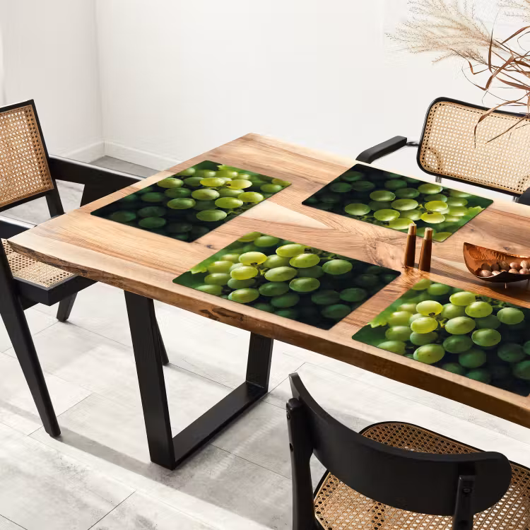 Vinilo para manteles individuales - Uvas - Racimo - Verde — 4