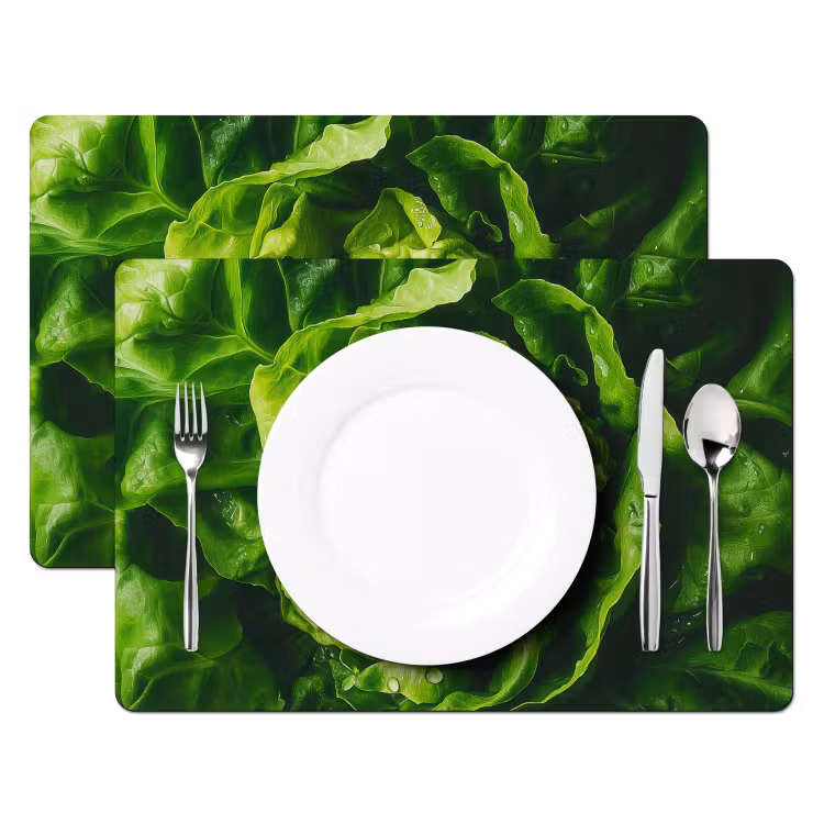 Vinilo para manteles individuales - Verduras - Lechuga - Verde — 2