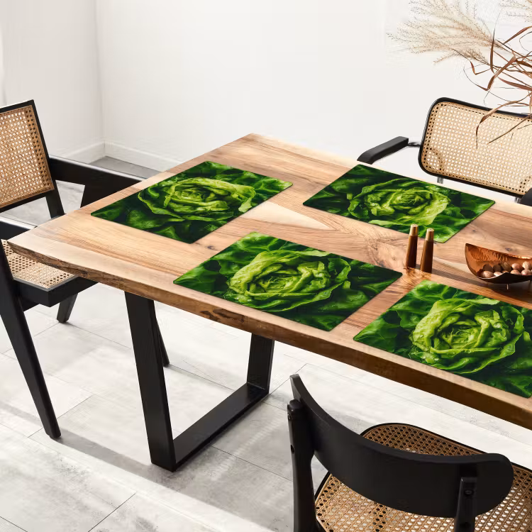 Vinilo para manteles individuales - Verduras - Lechuga - Verde — 4