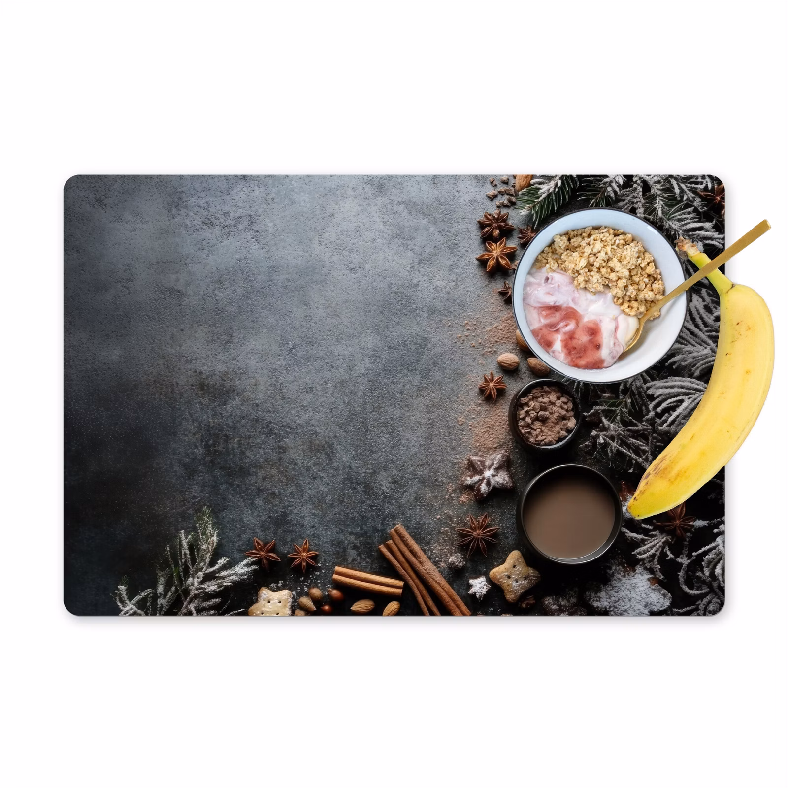 Salvamanteles - Invierno - Hierbas - Nieve - Chocolate — 1