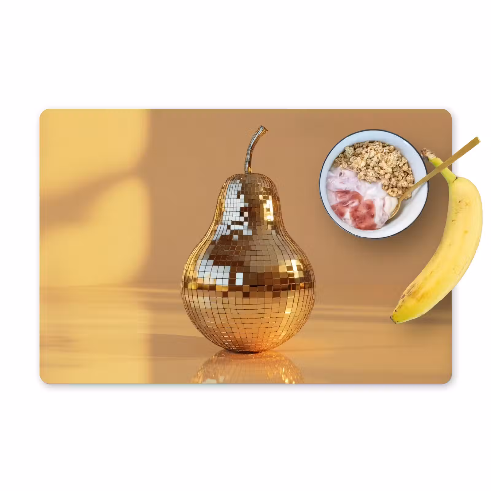 Salvamanteles - Oro - Disco - Purpurina - Pera — 1