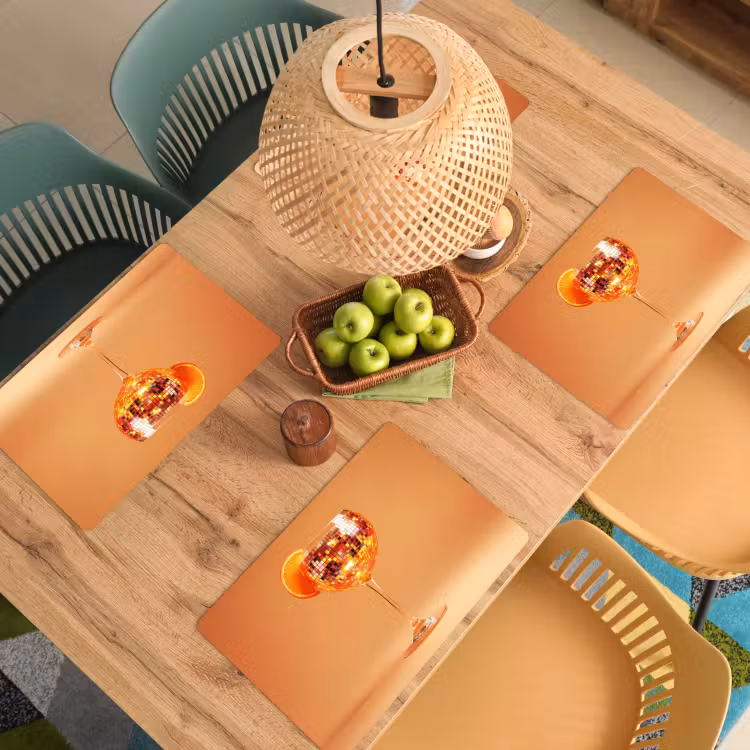 Salvamanteles - Bebida - Naranja - Purpurina - Disco — 3