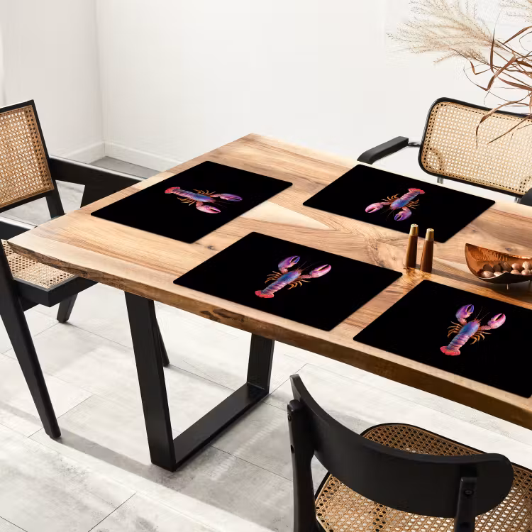 Vinilo para manteles individuales - Cáncer - Morado - Rosa - Negro - Lunares - Lila — 4