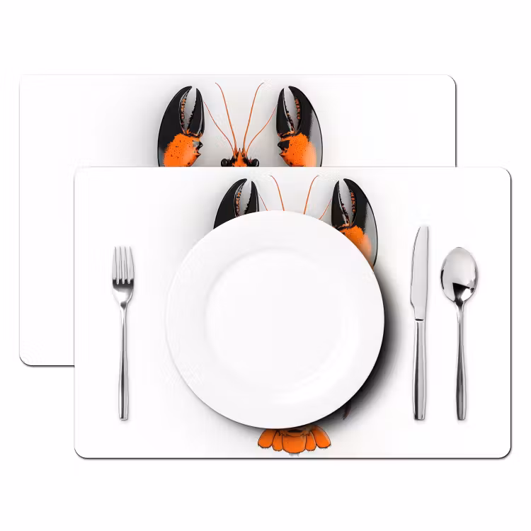 Vinilo para manteles individuales - Cáncer - Negro - Naranja - Blanco - Único — 2