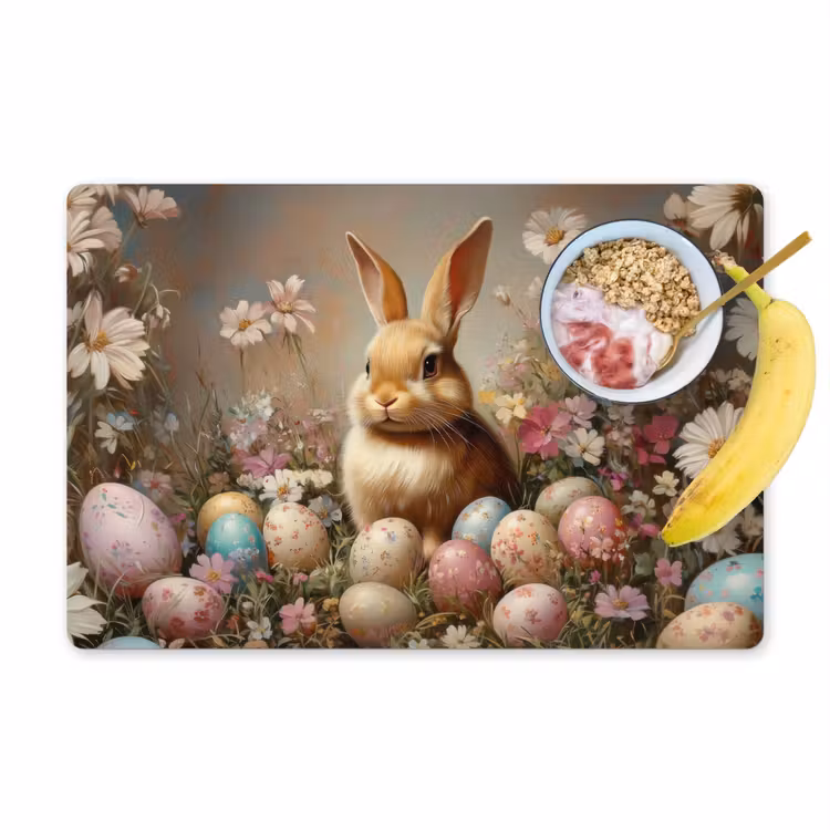 Salvamantel – 6 piezas - Conejo de Pascua - Primavera - Huevos de Pascua — 1