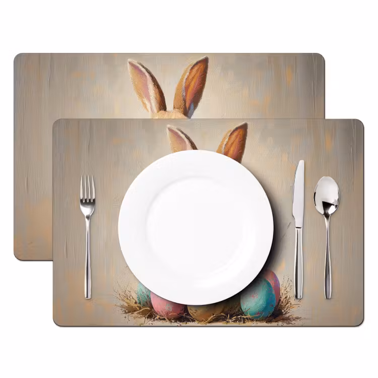 Salvamantel – 6 piezas - Conejo de Pascua - Pastel - Huevos — 2