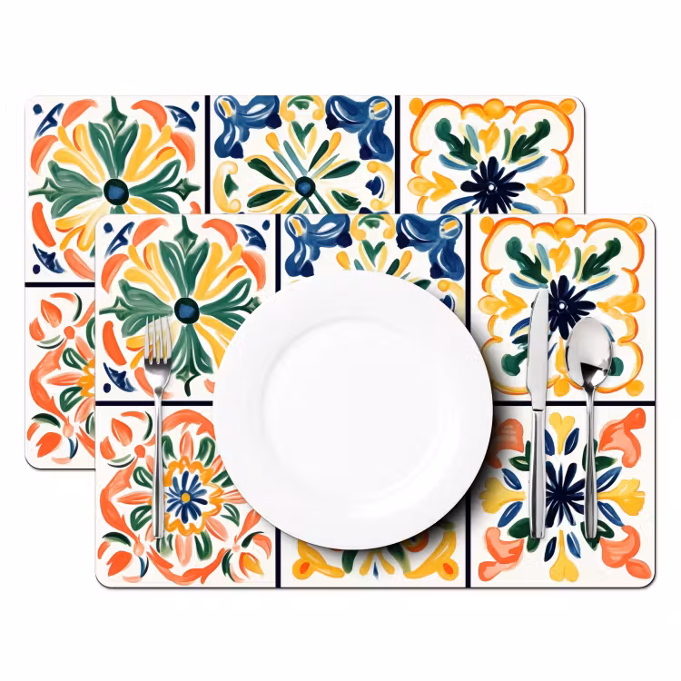 Salvamanteles - Español - Azulejos - Cerámica - Flores — 2