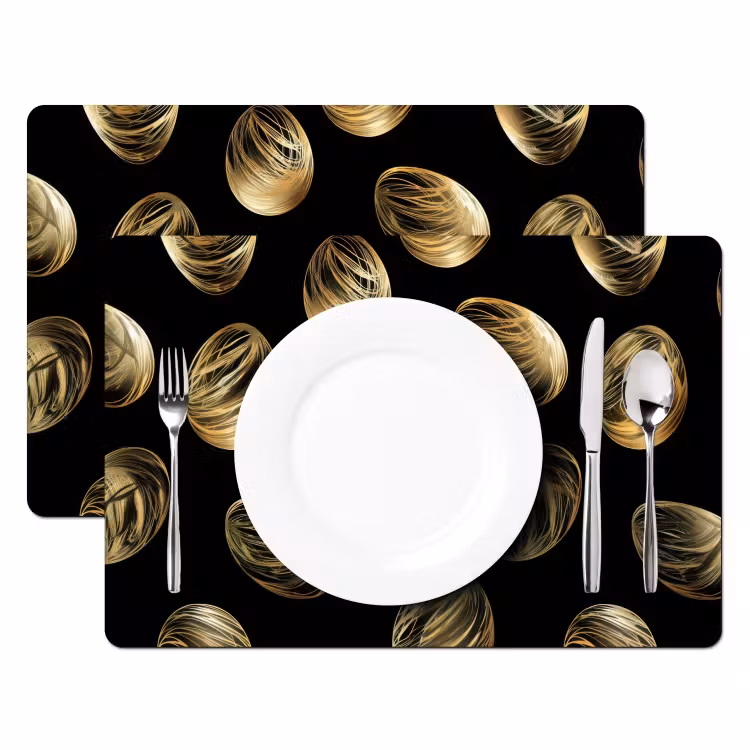 Salvamantel – 6 piezas - Huevos - Oro - Patrón — 2