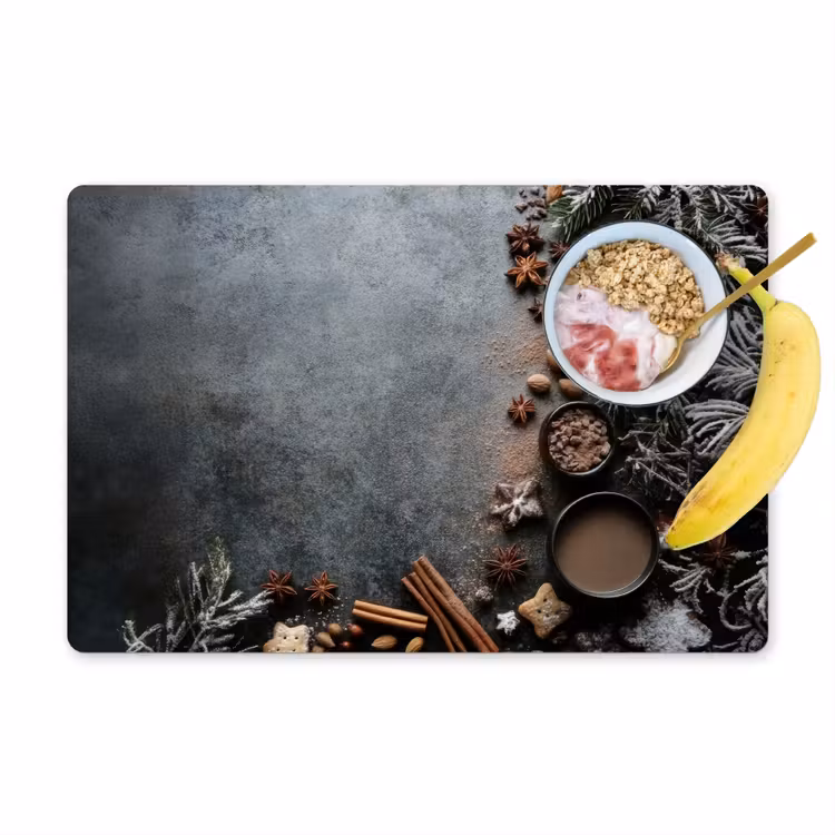 Salvamanteles - Invierno - Hierbas - Nieve - Chocolate — 1