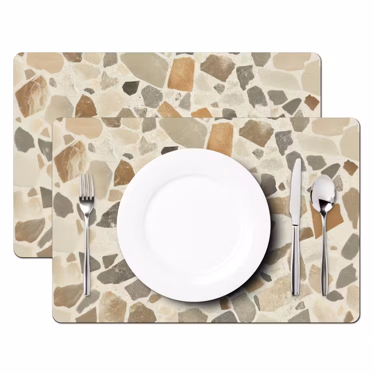 Salvamanteles - Piedras - Terrazo - Decoración - Baldosas — 2
