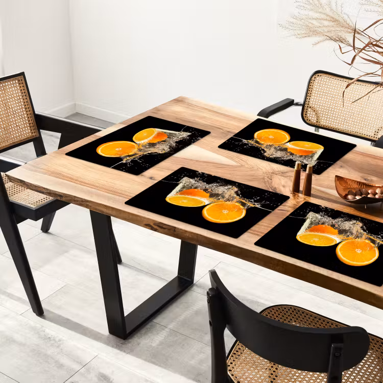 Vinilo para manteles individuales - Sinfonía Orange Splash — 4